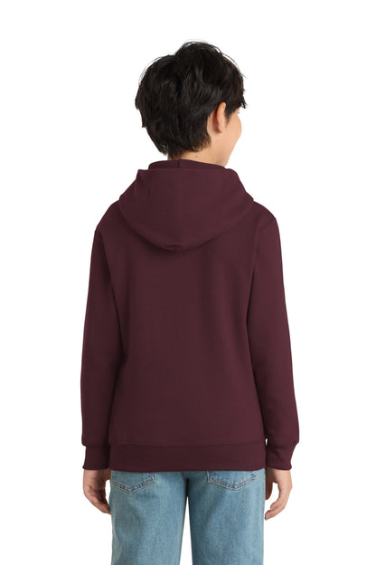 Port & Co Youth Core Fleece Pullover Hooded Sweatshirt.  PC90YH