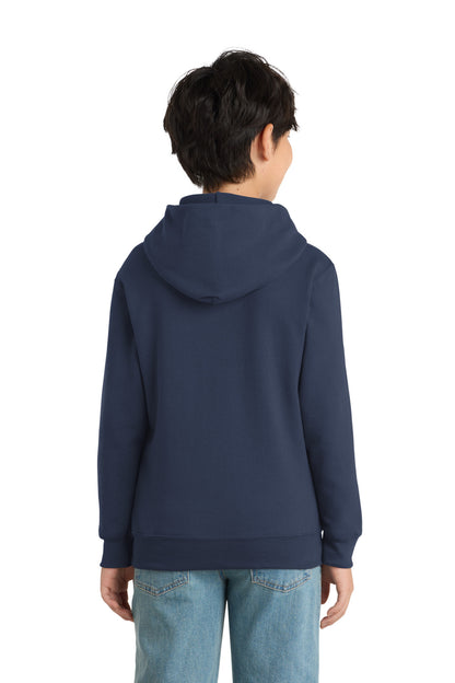 Port & Co Youth Core Fleece Pullover Hooded Sweatshirt.  PC90YH