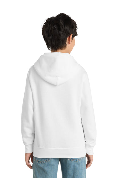 Port & Co Youth Core Fleece Pullover Hooded Sweatshirt.  PC90YH