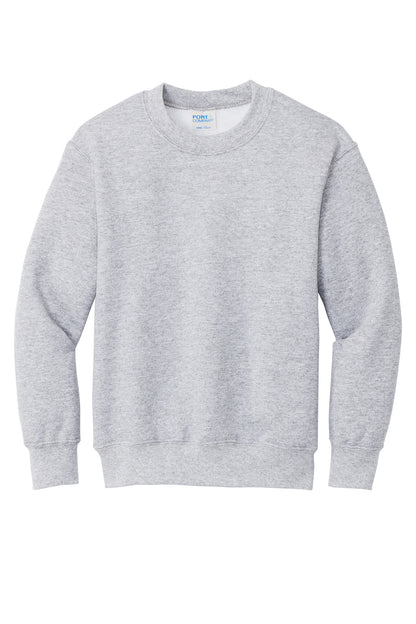 Port & Co Youth Core Fleece Crewneck Sweatshirt.  PC90Y