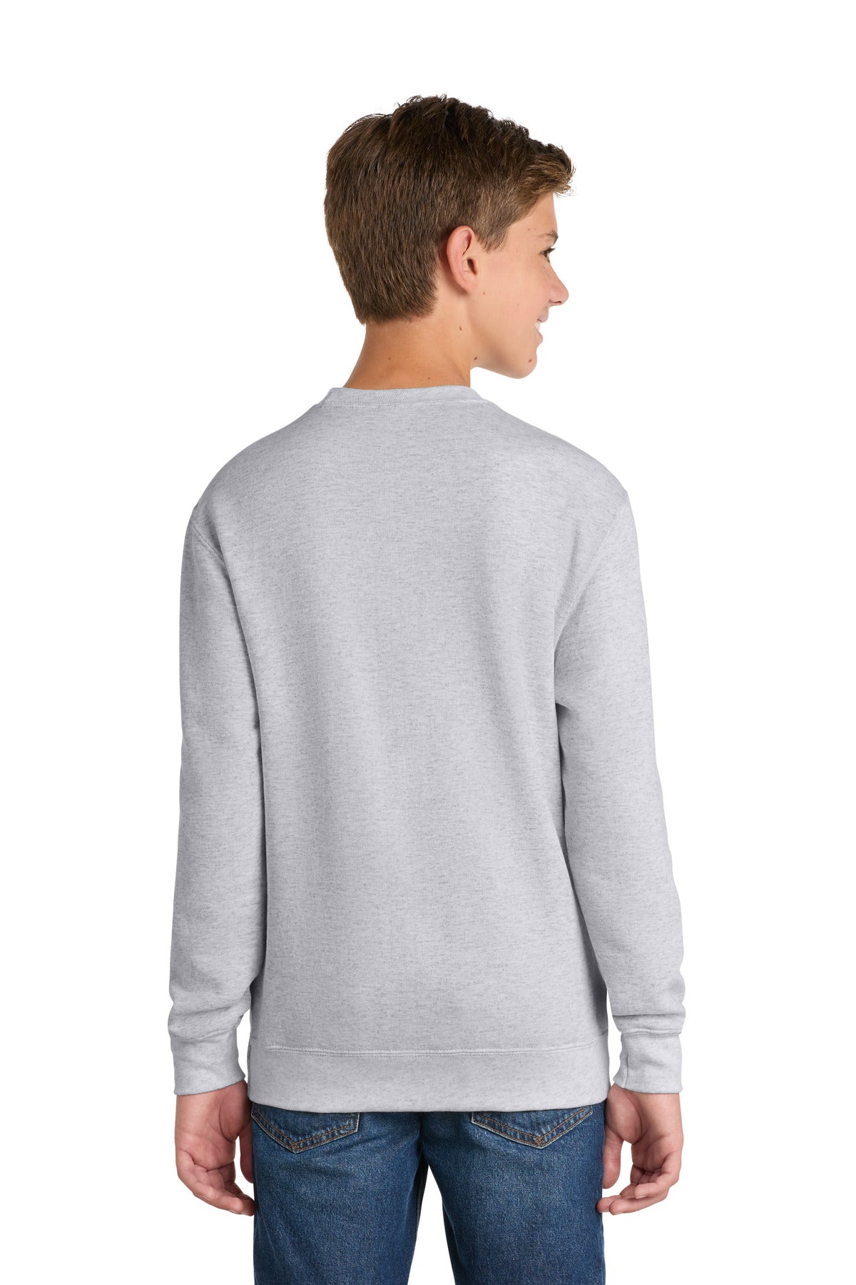 Port & Co Youth Core Fleece Crewneck Sweatshirt.  PC90Y