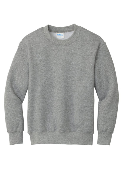 Port & Co Youth Core Fleece Crewneck Sweatshirt.  PC90Y