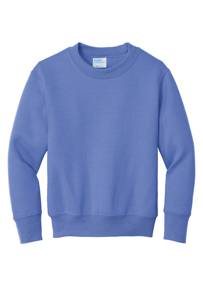Port & Co Youth Core Fleece Crewneck Sweatshirt.  PC90Y