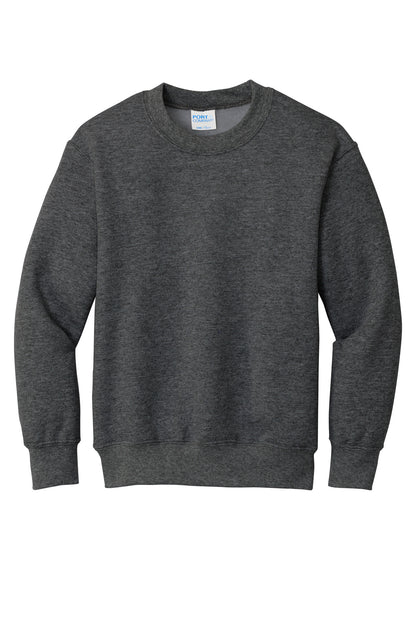 Port & Co Youth Core Fleece Crewneck Sweatshirt.  PC90Y