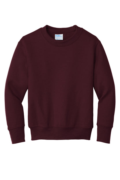 Port & Co Youth Core Fleece Crewneck Sweatshirt.  PC90Y