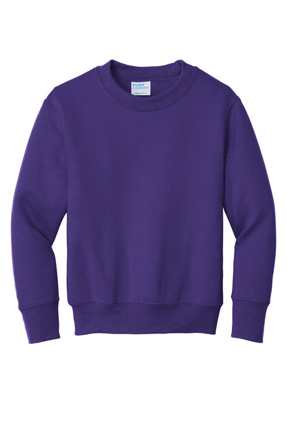 Port & Co Youth Core Fleece Crewneck Sweatshirt.  PC90Y