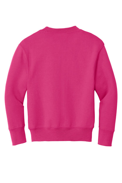 Port & Co Youth Core Fleece Crewneck Sweatshirt.  PC90Y