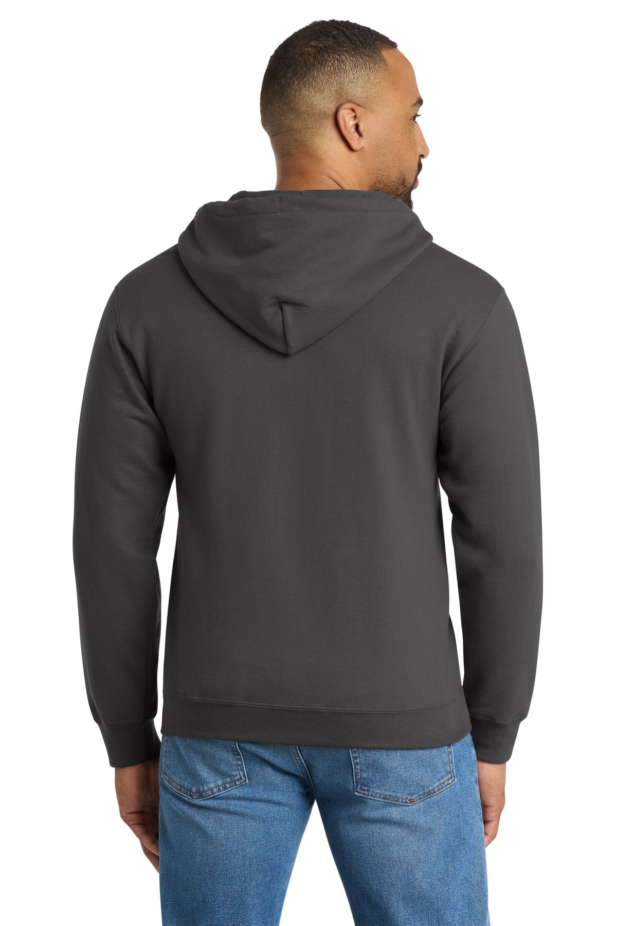 Port & Co Tall Essential Fleece Full-Zip Hooded Sweatshirt. PC90ZHT