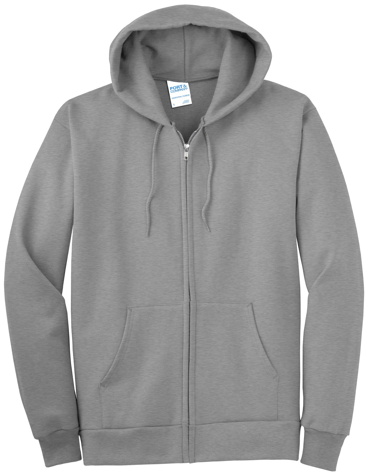 Port & Co Tall Essential Fleece Full-Zip Hooded Sweatshirt. PC90ZHT