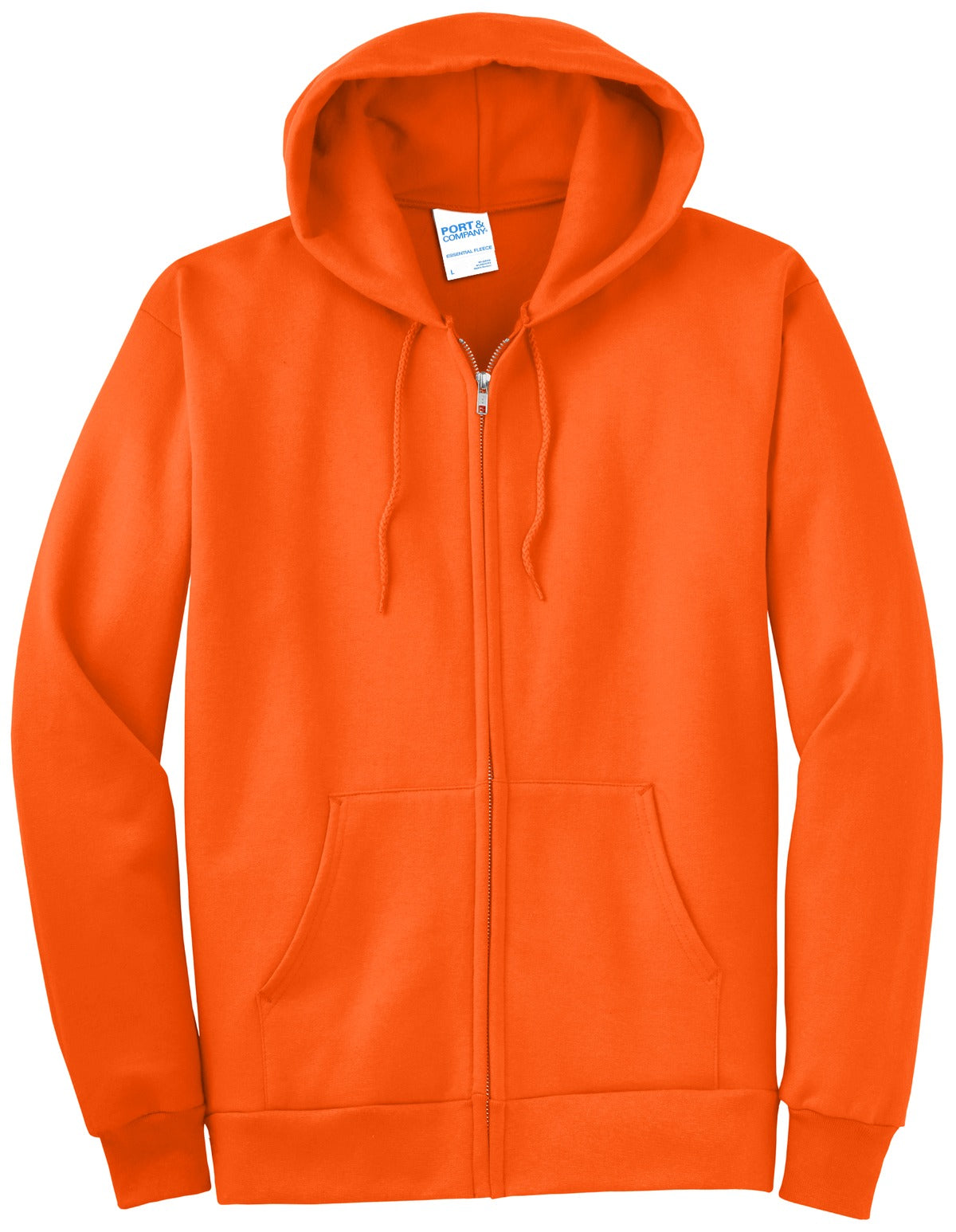 Port & Co Tall Essential Fleece Full-Zip Hooded Sweatshirt. PC90ZHT