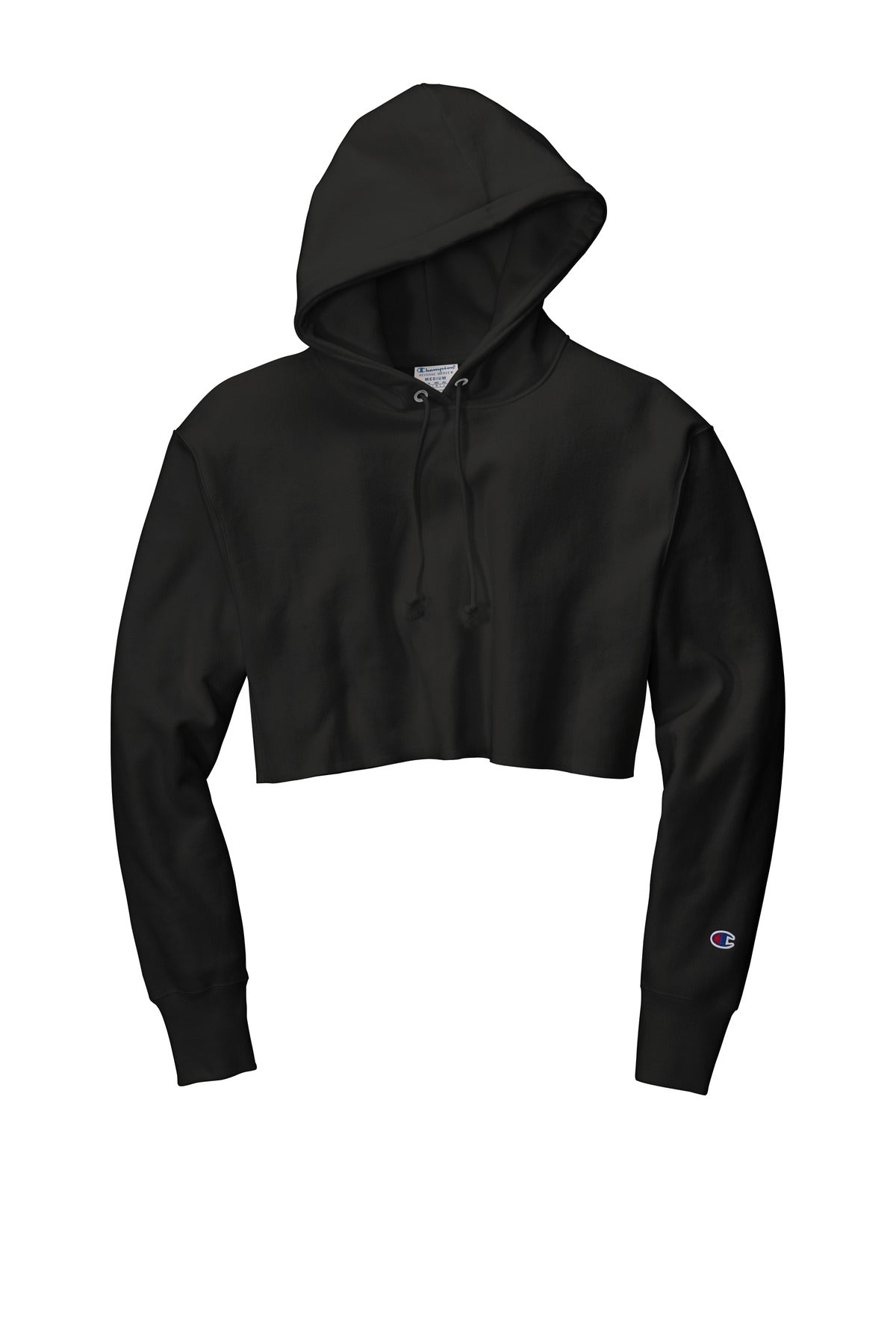 Champion   Women's Reverse Weave   Cropped Cut-Off Hooded Sweatshirt RW01W
