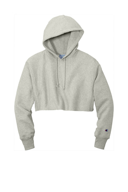 Champion   Women's Reverse Weave   Cropped Cut-Off Hooded Sweatshirt RW01W