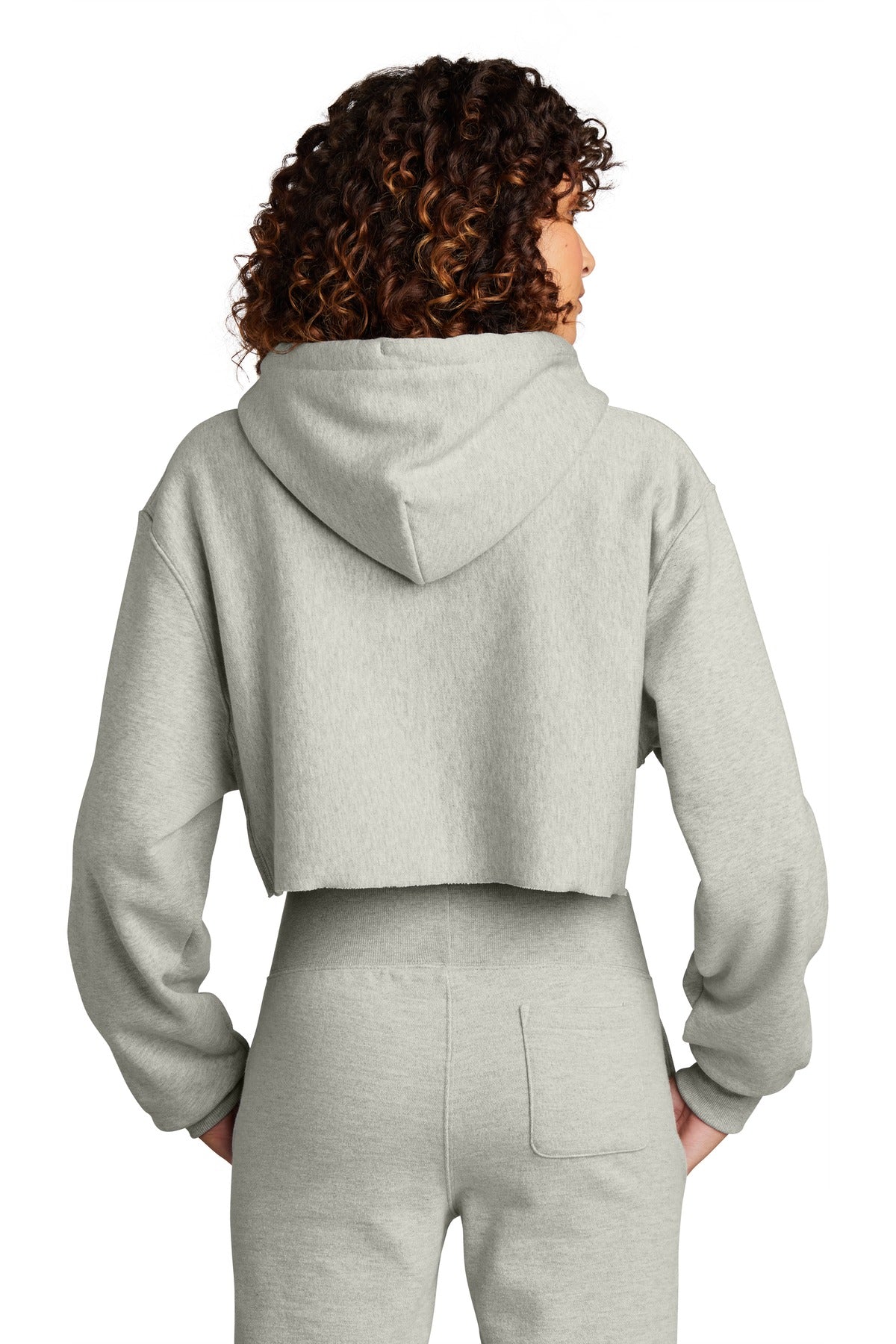 Champion   Women's Reverse Weave   Cropped Cut-Off Hooded Sweatshirt RW01W