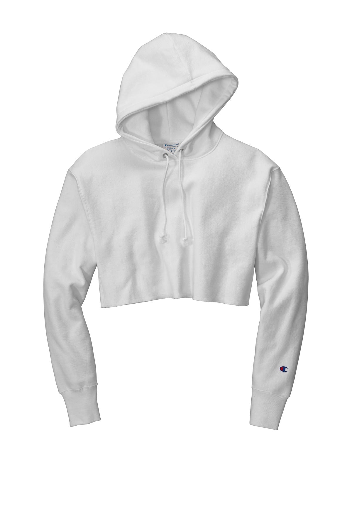 Champion   Women's Reverse Weave   Cropped Cut-Off Hooded Sweatshirt RW01W