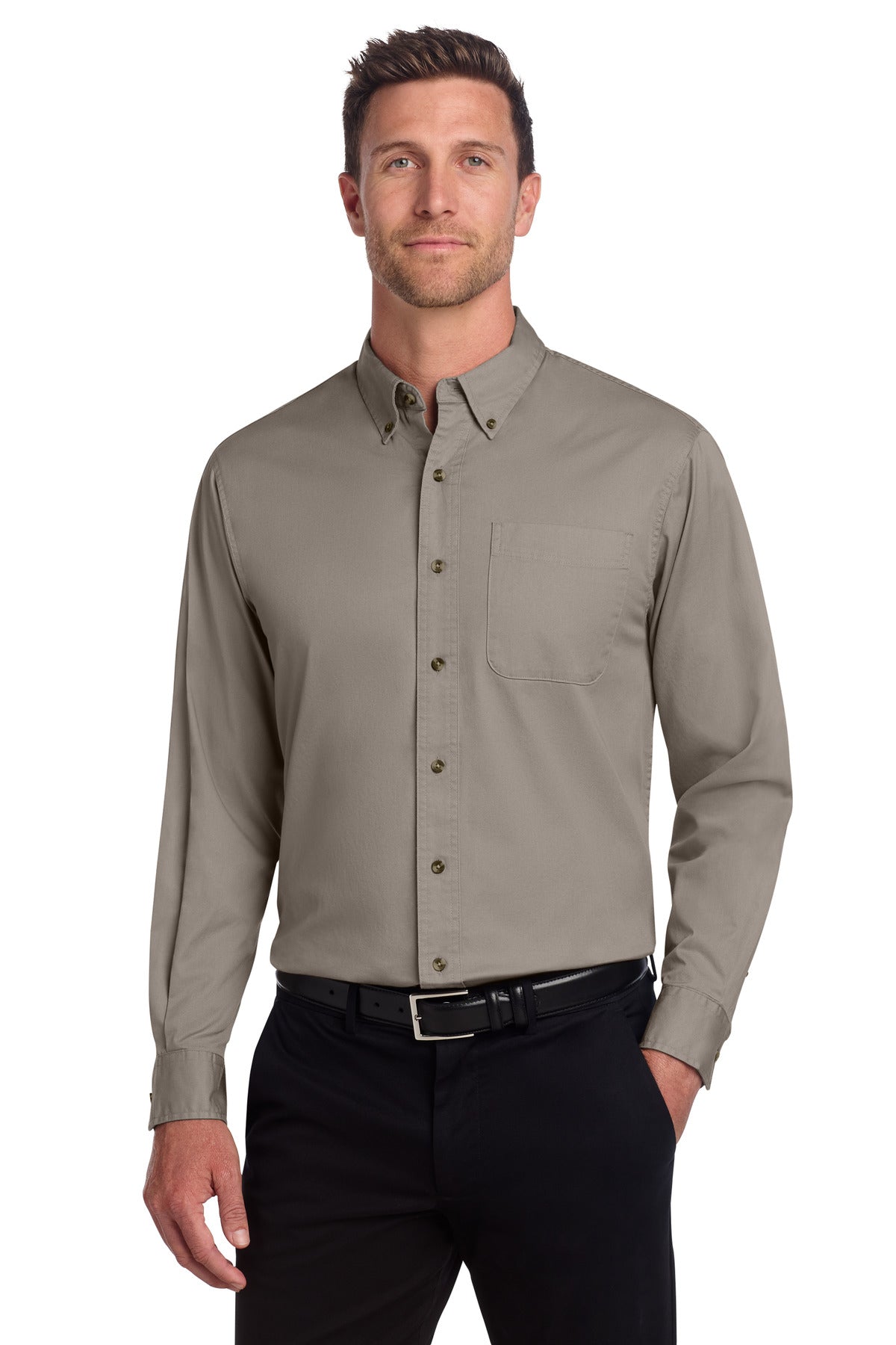 Port Authority Long Sleeve Twill Shirt.  S600T
