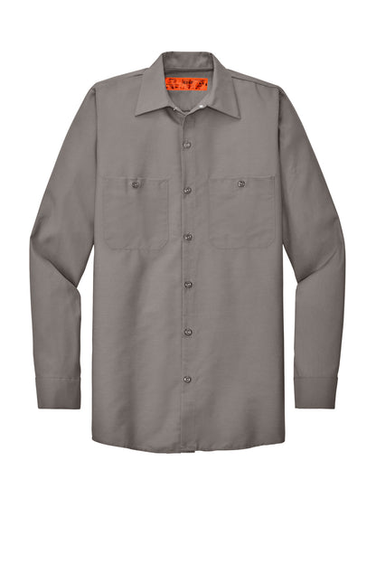 Red Kap Long Size  Long Sleeve Industrial Work Shirt. SP14LONG