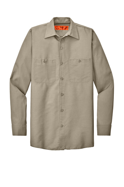 Red Kap Long Size  Long Sleeve Industrial Work Shirt. SP14LONG