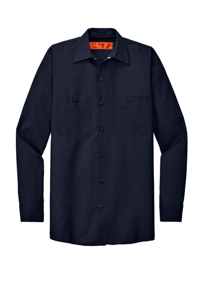 Red Kap Long Size  Long Sleeve Industrial Work Shirt. SP14LONG