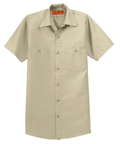 Red Kap Long Size  Short Sleeve Industrial Work Shirt. SP24LONG