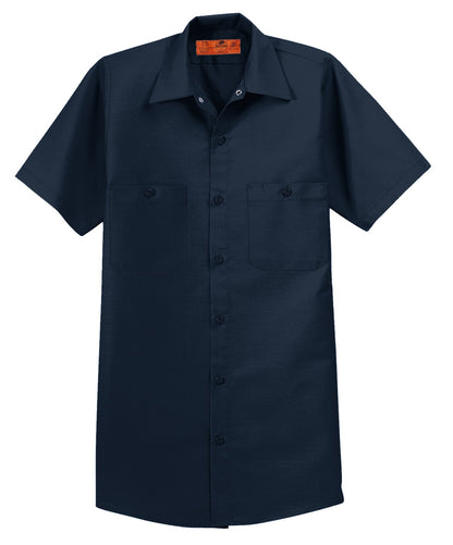 Red Kap Long Size  Short Sleeve Industrial Work Shirt. SP24LONG