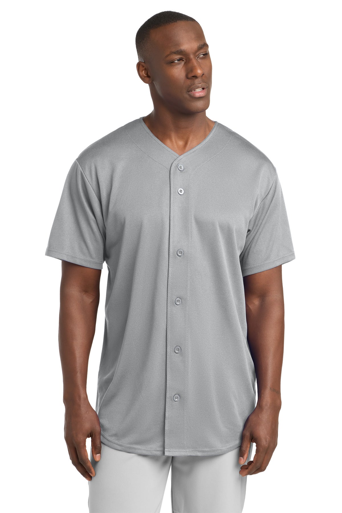 Sport-Tek PosiCharge Tough Mesh Full-Button Jersey. ST220