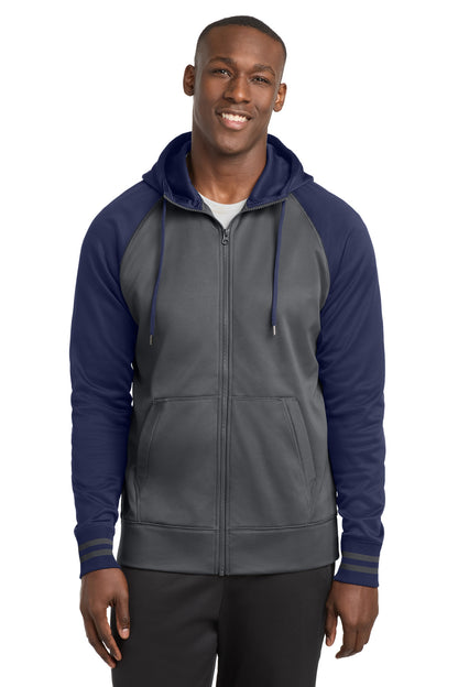 Sport-Tek Sport-Wick Varsity Fleece Full-Zip Hooded Jacket. ST236