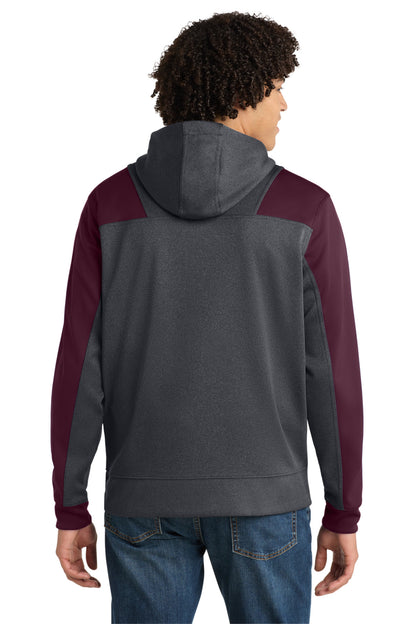 Sport-Tek  Tech Fleece Colorblock 1/4-Zip Hooded Sweatshirt. ST249