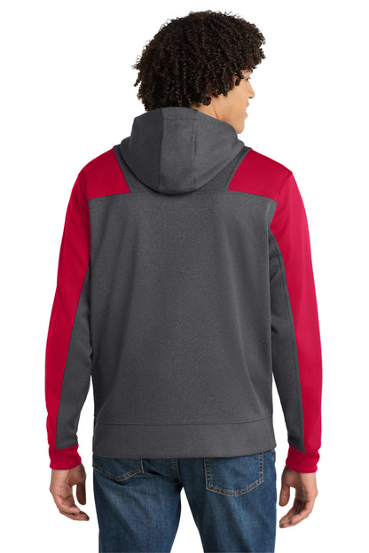 Sport-Tek  Tech Fleece Colorblock 1/4-Zip Hooded Sweatshirt. ST249