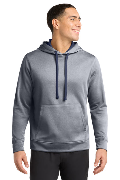 Sport-Tek  PosiCharge  Sport-Wick  Heather Fleece Hooded Pullover. ST264