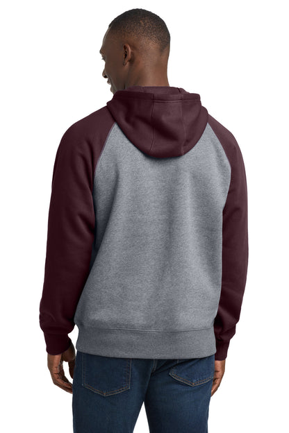 Sport-Tek Raglan Colorblock Pullover Hooded Sweatshirt. ST267
