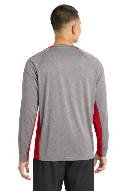 Sport-Tek Long Sleeve Heather Colorblock Contender Tee. ST361LS
