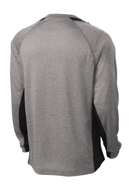 Sport-Tek Long Sleeve Heather Colorblock Contender Tee. ST361LS