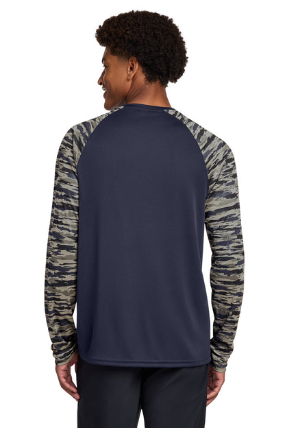 Sport-Tek Drift Camo Colorblock Long Sleeve Tee ST376LS