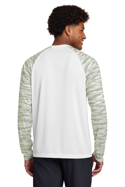 Sport-Tek Drift Camo Colorblock Long Sleeve Tee ST376LS
