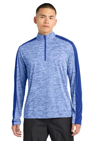 Sport-Tek PosiCharge Electric Heather Colorblock 1/4-Zip Pullover. ST397