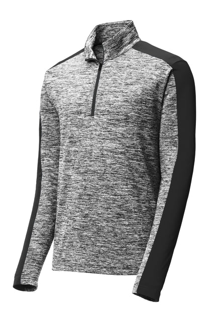 Sport-Tek PosiCharge Electric Heather Colorblock 1/4-Zip Pullover. ST397