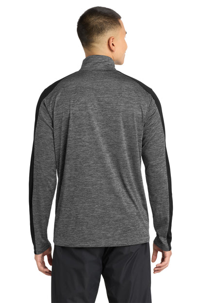Sport-Tek PosiCharge Electric Heather Colorblock 1/4-Zip Pullover. ST397
