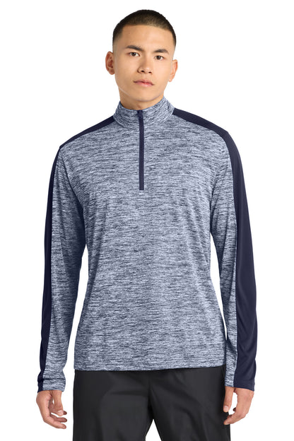 Sport-Tek PosiCharge Electric Heather Colorblock 1/4-Zip Pullover. ST397