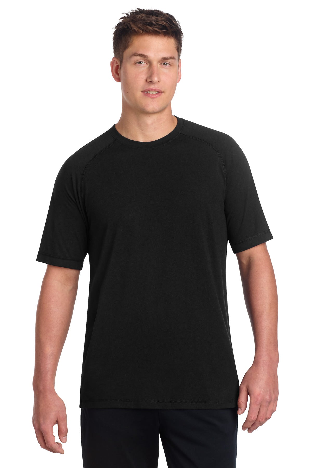 Sport-Tek  PosiCharge  Tri-Blend Wicking Raglan Tee. ST400