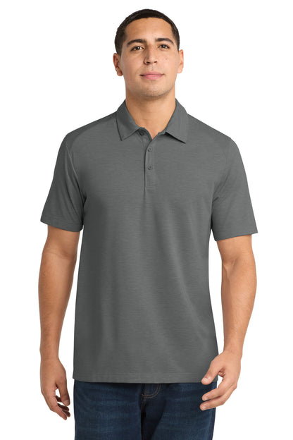 Sport-Tek  PosiCharge  Tri-Blend Wicking Polo. ST405