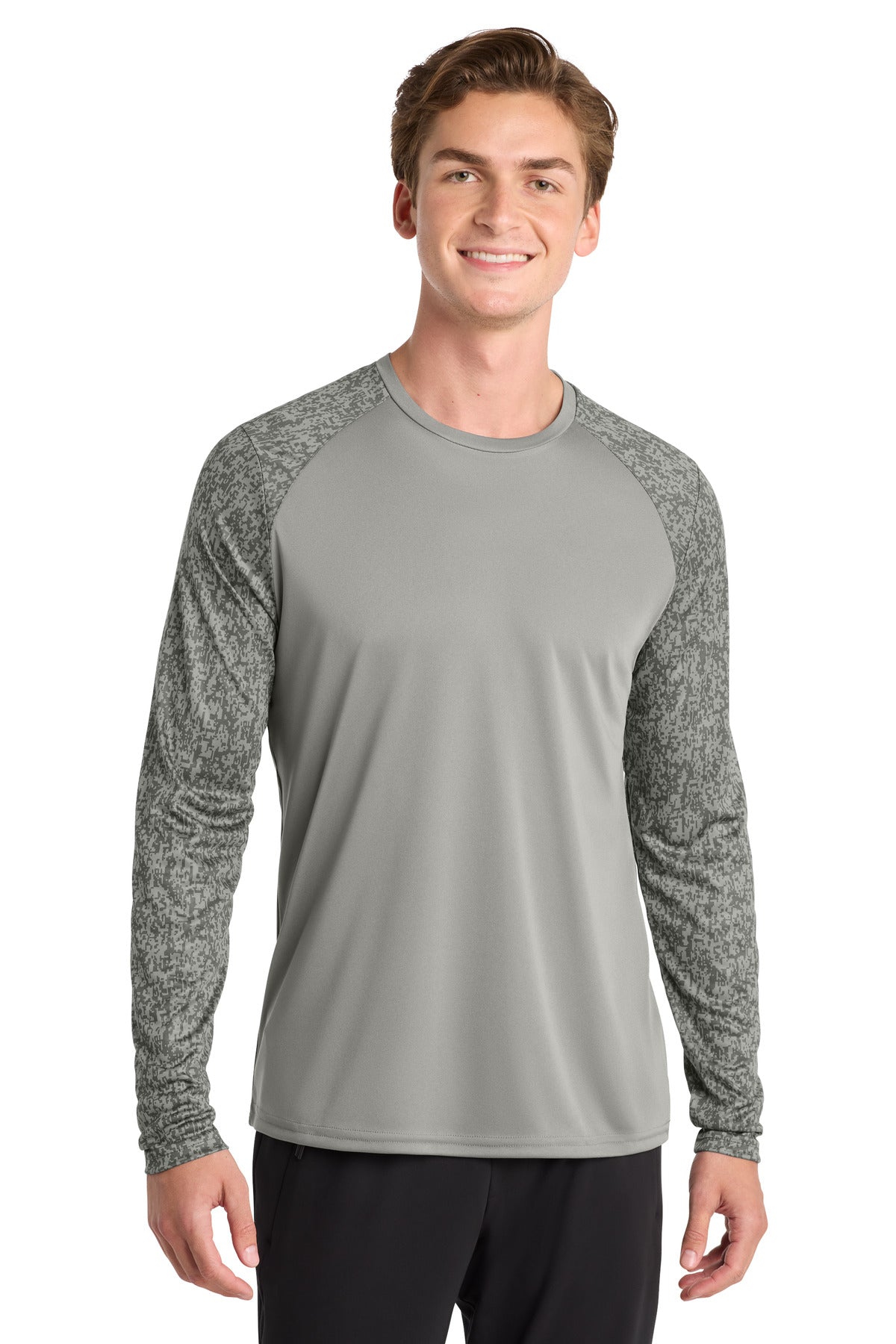 Sport-Tek  Long Sleeve Digi Camo Tee. ST460LS