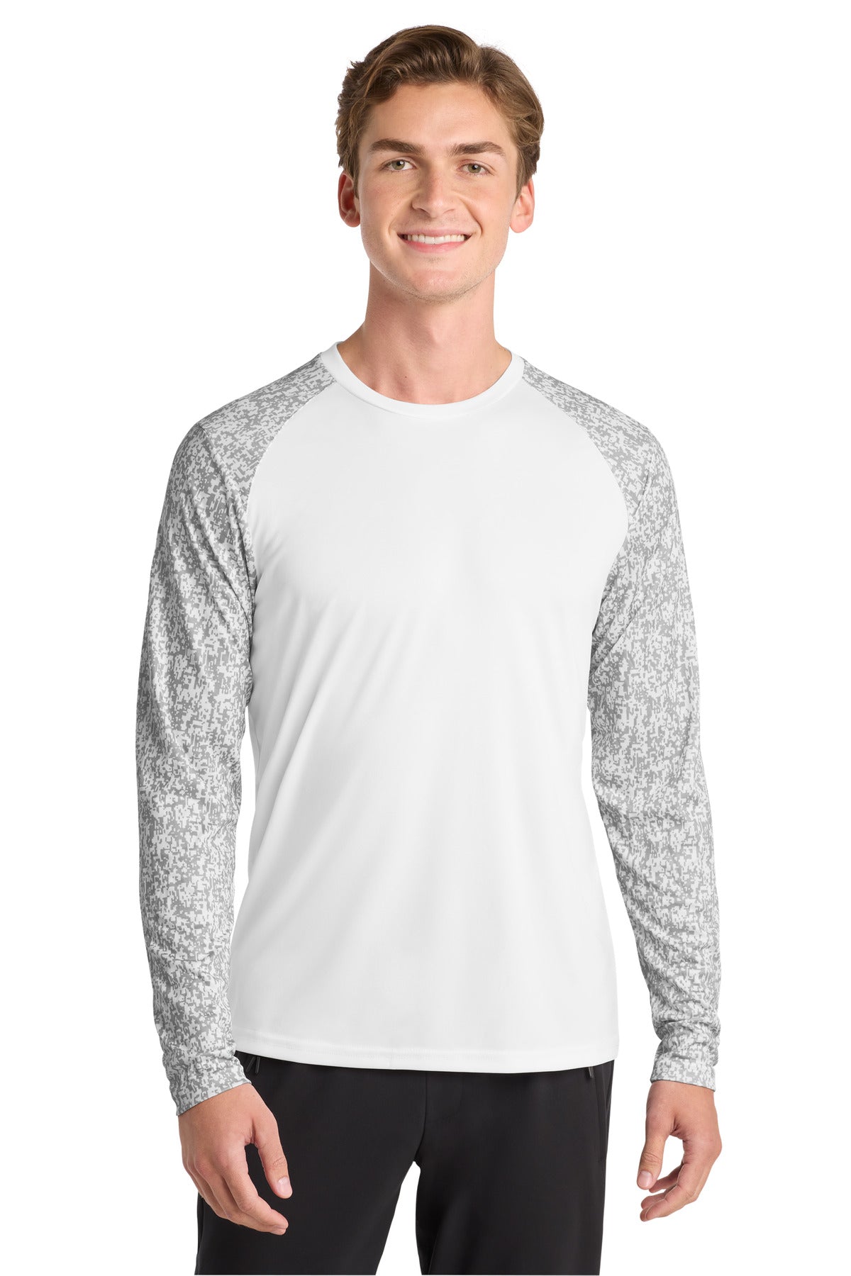 Sport-Tek  Long Sleeve Digi Camo Tee. ST460LS