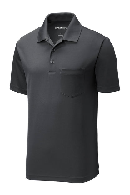 Sport-Tek  PosiCharge  RacerMesh  Pocket Polo. ST640P