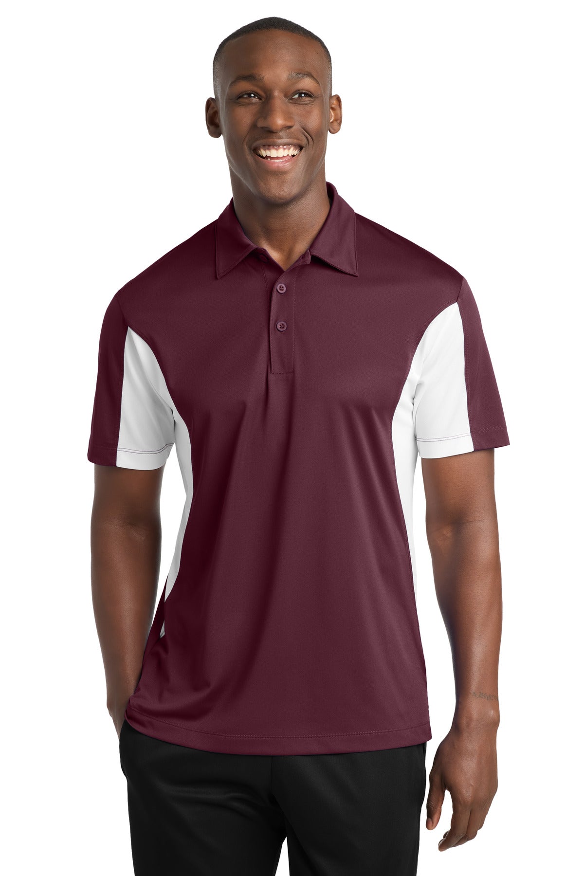 Sport-Tek Side Blocked Micropique Sport-Wick Polo. ST655