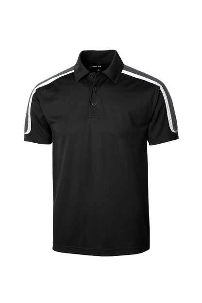 Sport-Tek Tricolor Shoulder Micropique Sport-Wick Polo. ST658