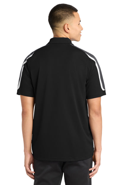 Sport-Tek Tricolor Shoulder Micropique Sport-Wick Polo. ST658
