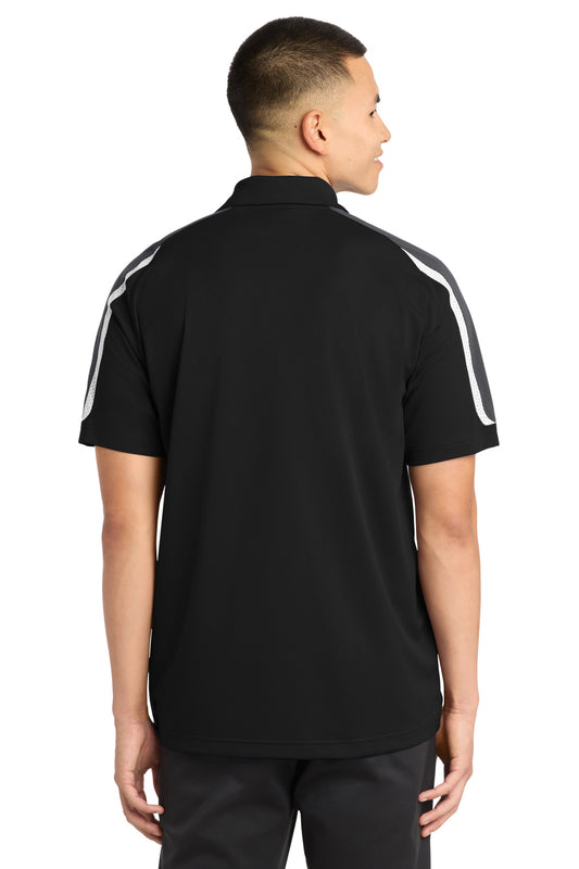Sport-Tek Tricolor Shoulder Micropique Sport-Wick Polo. ST658