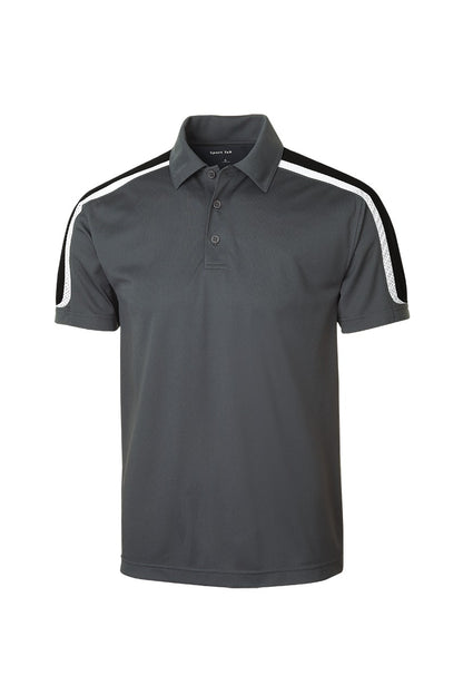 Sport-Tek Tricolor Shoulder Micropique Sport-Wick Polo. ST658