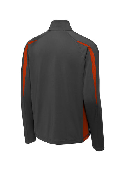 Sport-Tek Sport-Wick Stretch 1/4-Zip Colorblock Pullover. ST851