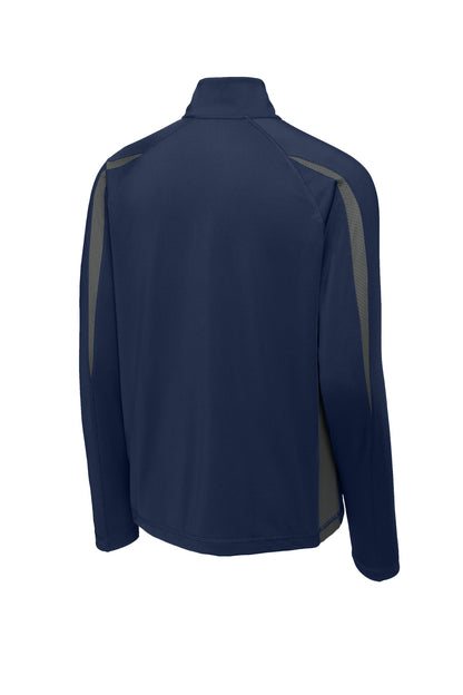 Sport-Tek Sport-Wick Stretch 1/4-Zip Colorblock Pullover. ST851
